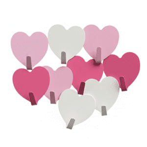 Crochet adhésif cœur rose acier inoxydable - Porte-clés déco - Vue 1