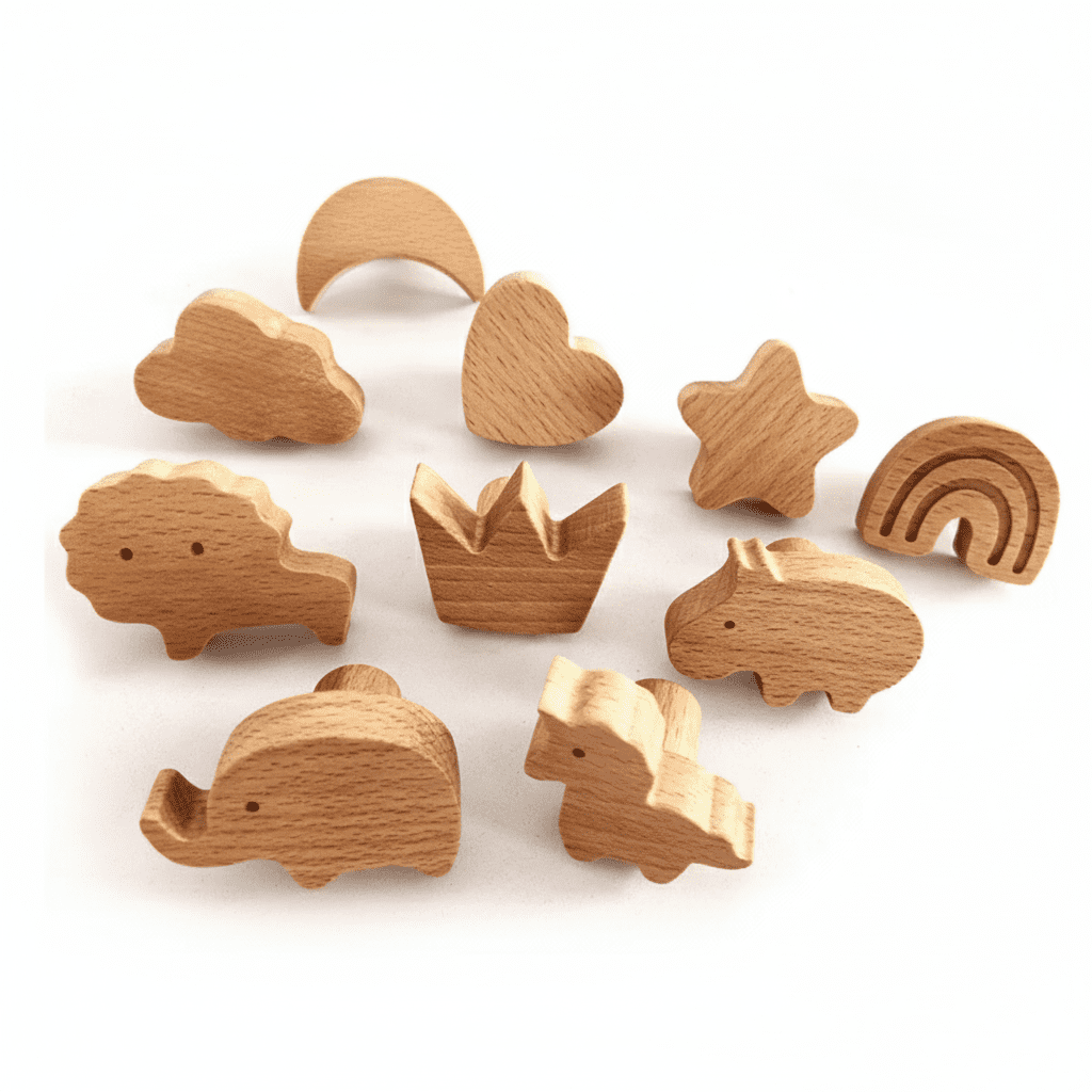 Crochet mural bois forme animale - Décoration chambre enfant - Vue 3