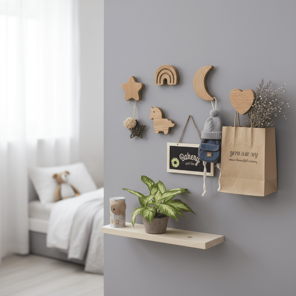 Crochet mural bois forme animale - Décoration chambre enfant - Vue 4