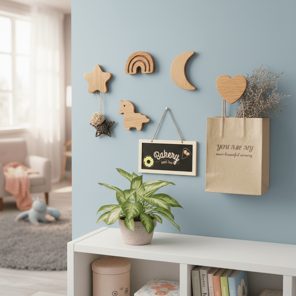 Crochet mural bois forme animale - Décoration chambre enfant - Vue 8