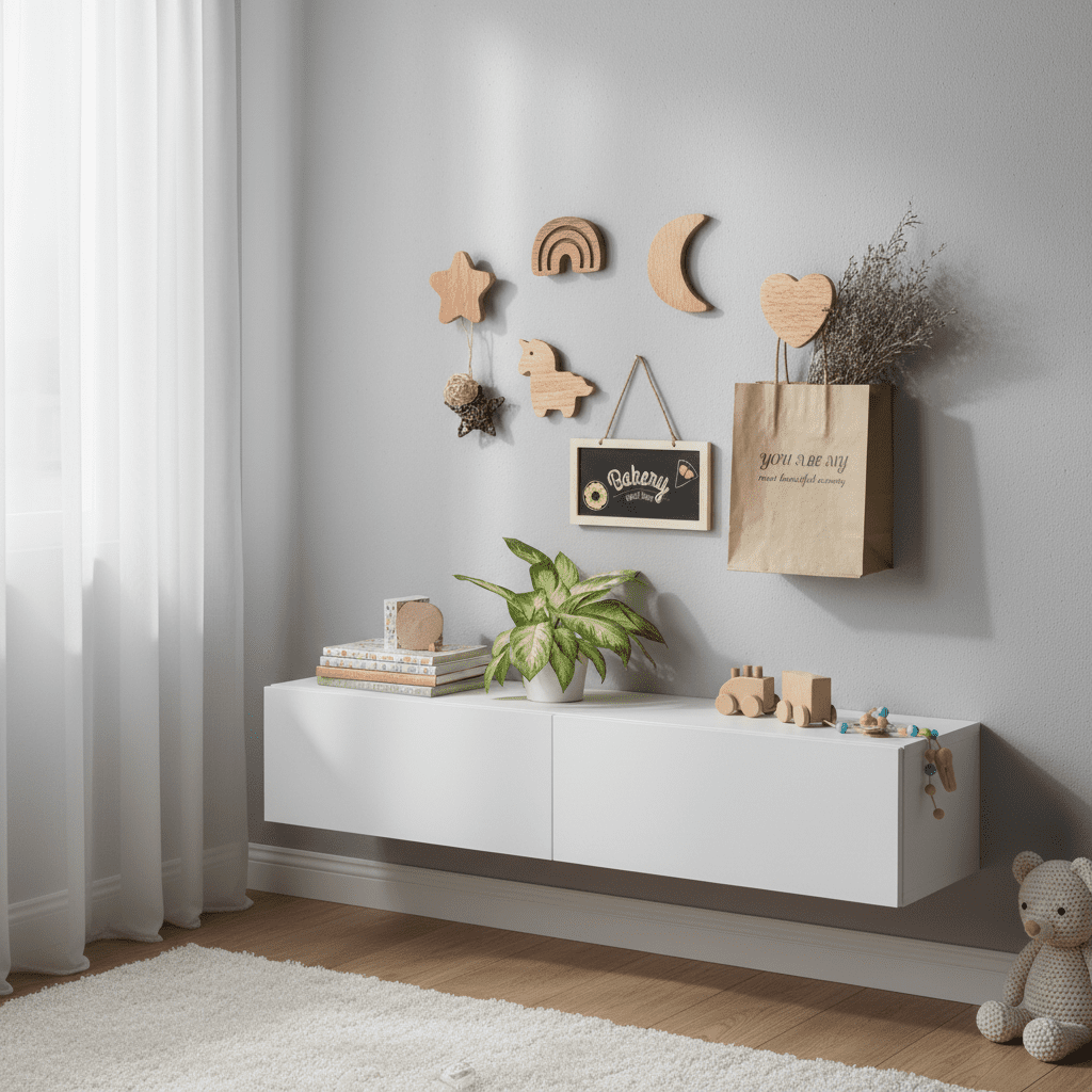 Crochet mural bois forme animale - Décoration chambre enfant - Vue 9