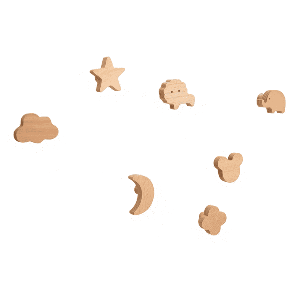 Crochet mural bois animal mignon - Patère déco chambre enfant - Vue 2