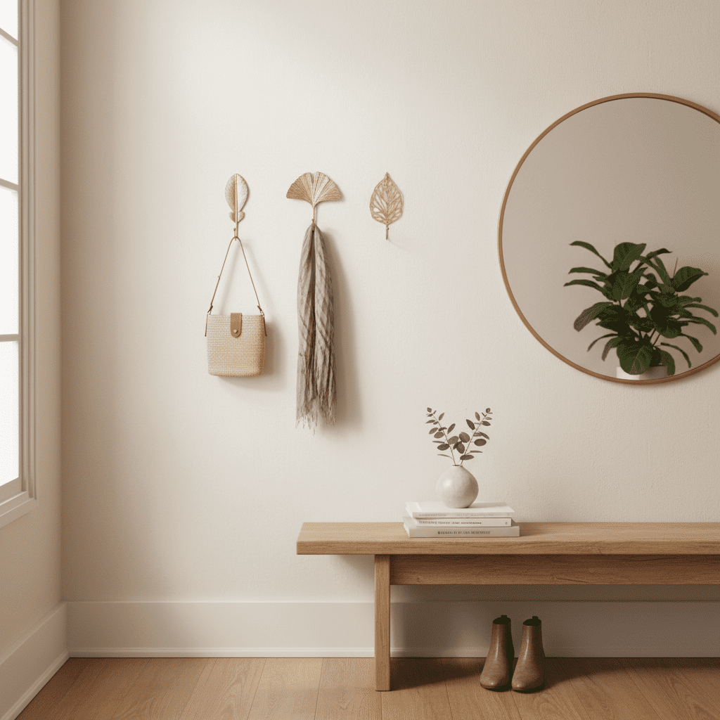 Crochets muraux dorés design - Porte-manteau déco fer luxe - Vue 12