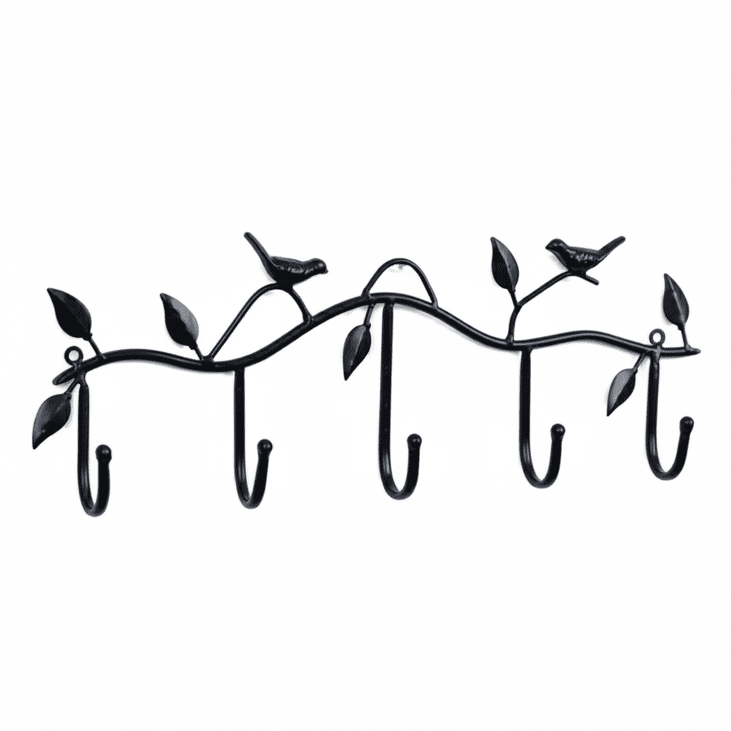 Porte-manteau sur pied métal design oiseau - Cintre décoratif - Vue 1