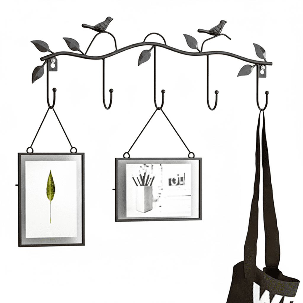 Porte-manteau sur pied métal design oiseau - Cintre décoratif - Vue 3