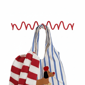 Porte-manteau ondulé en fer - Design minimaliste autoportant - Vue 1