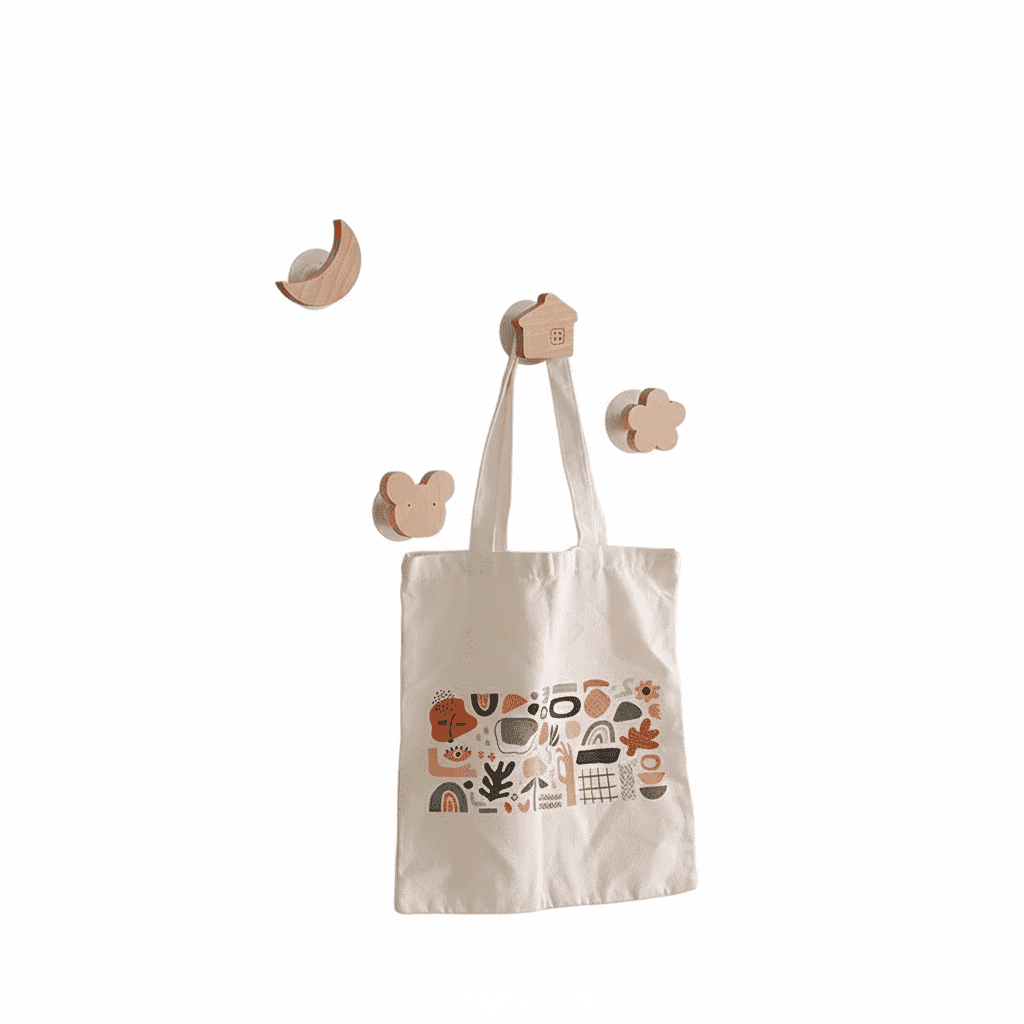 Crochets muraux bois animaux mignons - Porte-clés déco enfant - Vue 3