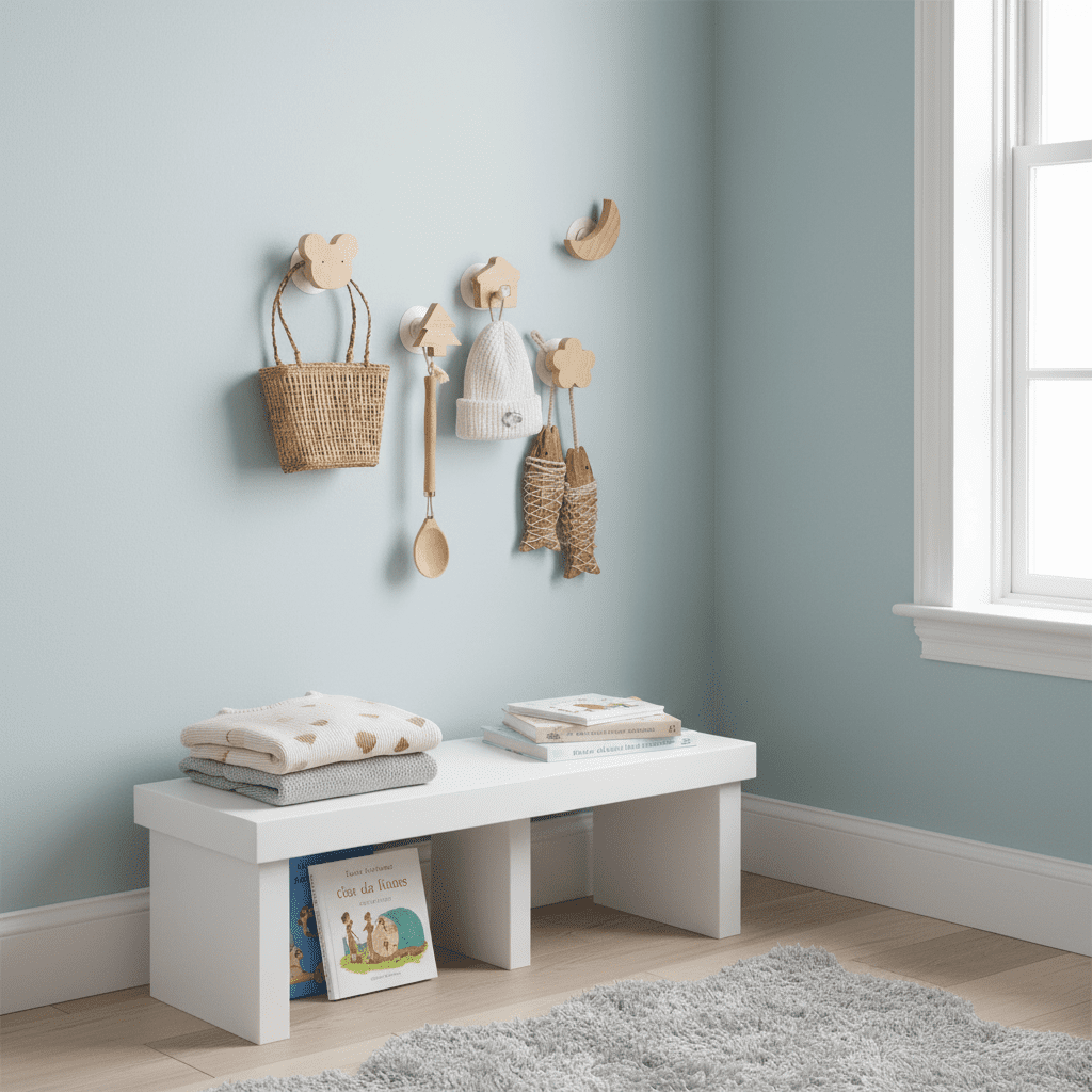 Crochets muraux bois animaux mignons - Porte-clés déco enfant - Vue 8