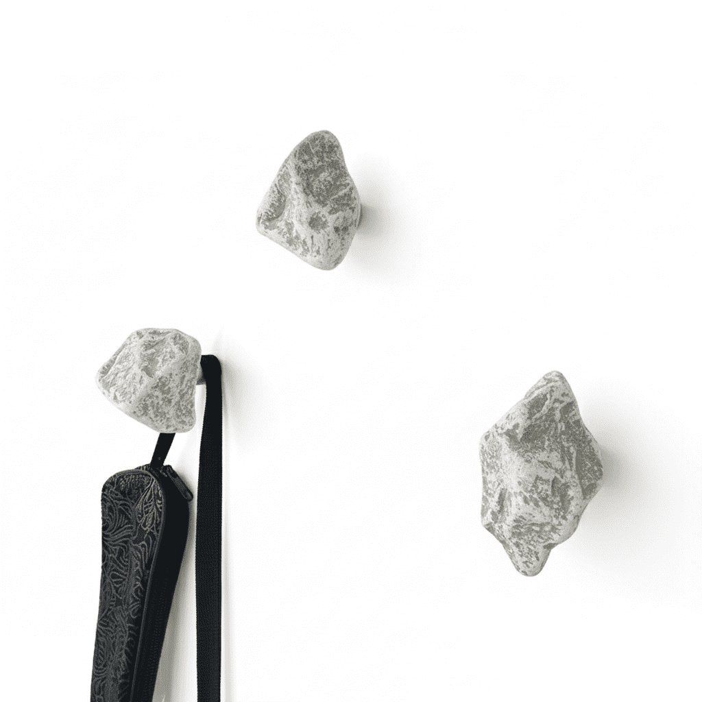 Crochets muraux bois naturel - Lot de 3 patères déco maison - Vue 2