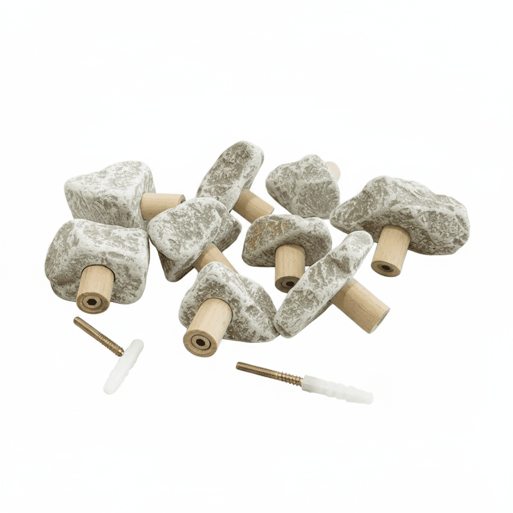 Crochets muraux bois naturel - Lot de 3 patères déco maison - Vue 3