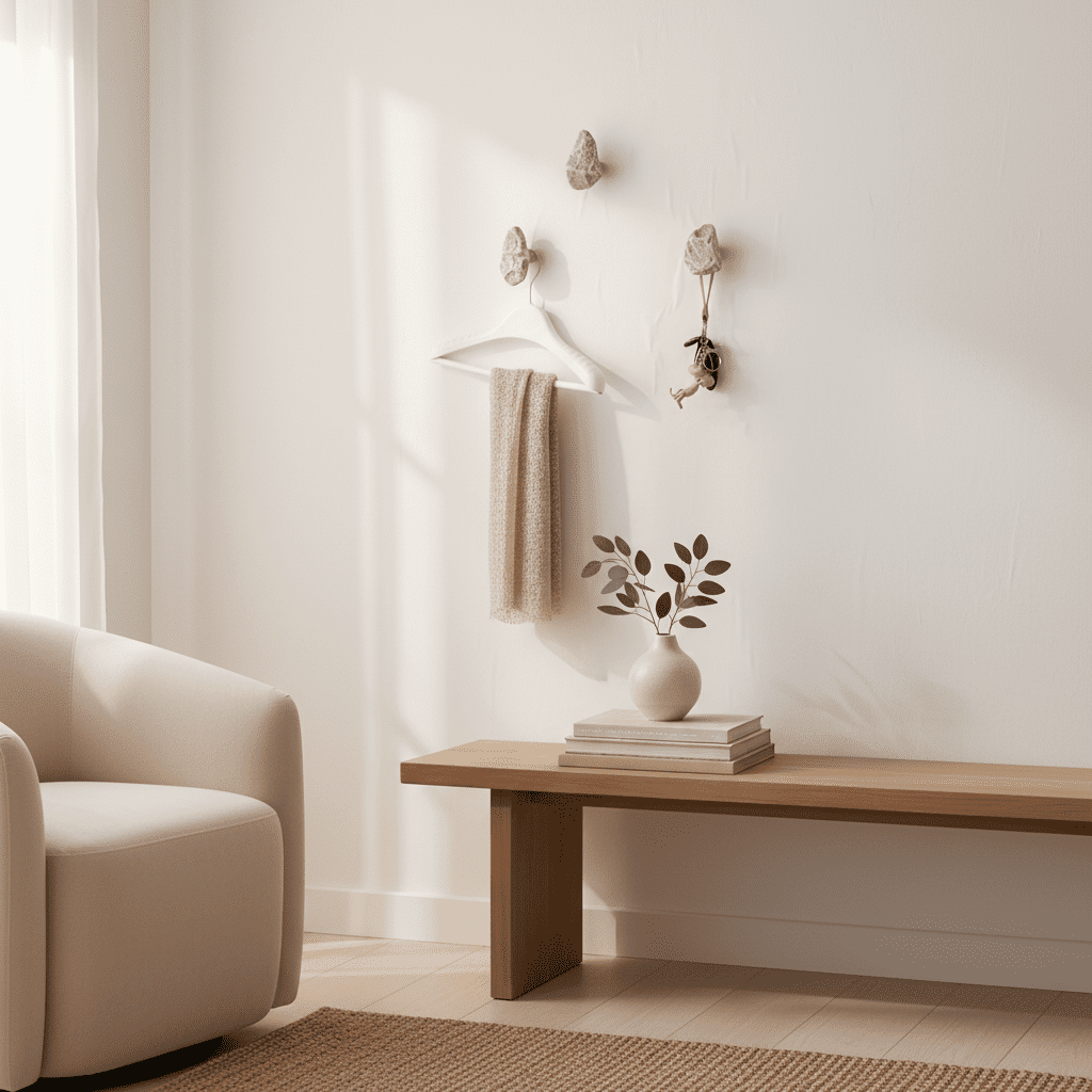 Crochets muraux bois naturel - Lot de 3 patères déco maison - Vue 8