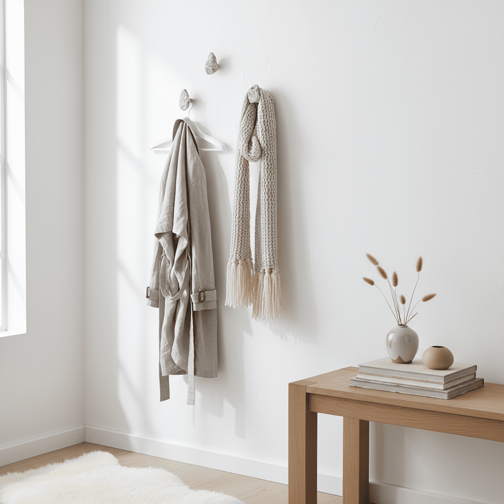 Crochets muraux bois naturel - Lot de 3 patères déco maison - Vue 9