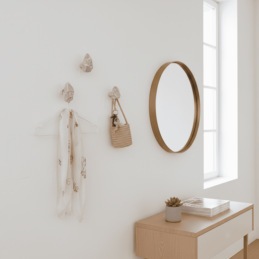 Crochets muraux bois naturel - Lot de 3 patères déco maison - Vue 10