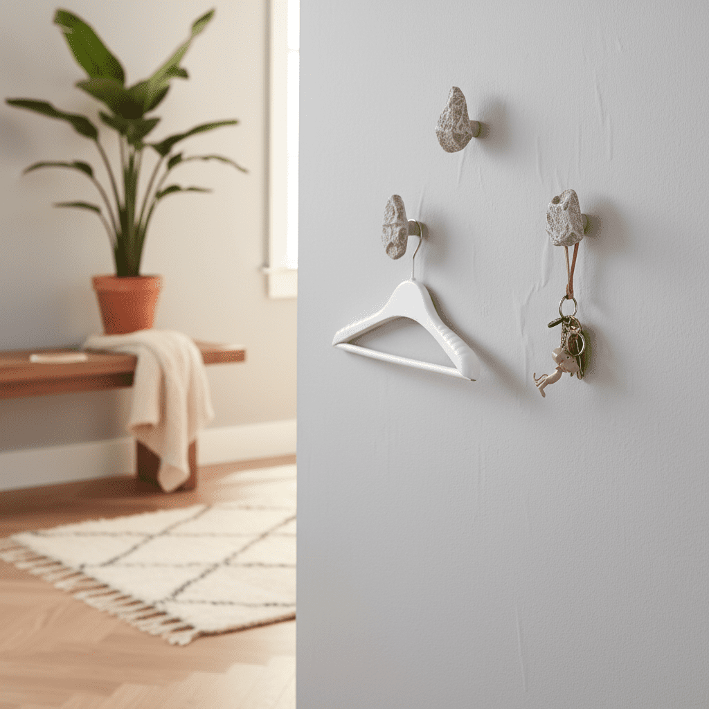 Crochets muraux bois naturel - Lot de 3 patères déco maison - Vue 12