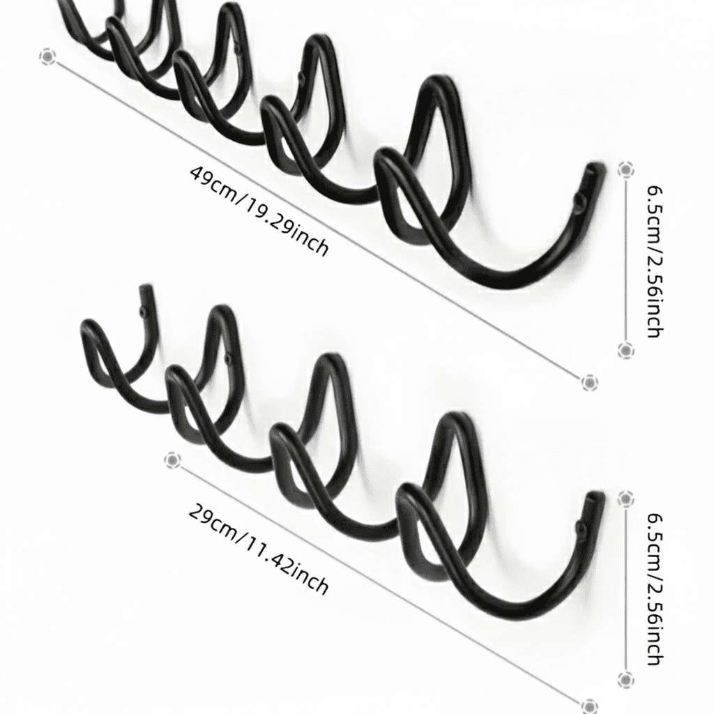 Porte-manteau mural ondulé design moderne - Acier inoxydable - Vue 2