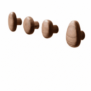 Crochet mural bois massif - Porte-manteau décoratif rangement - Vue 1