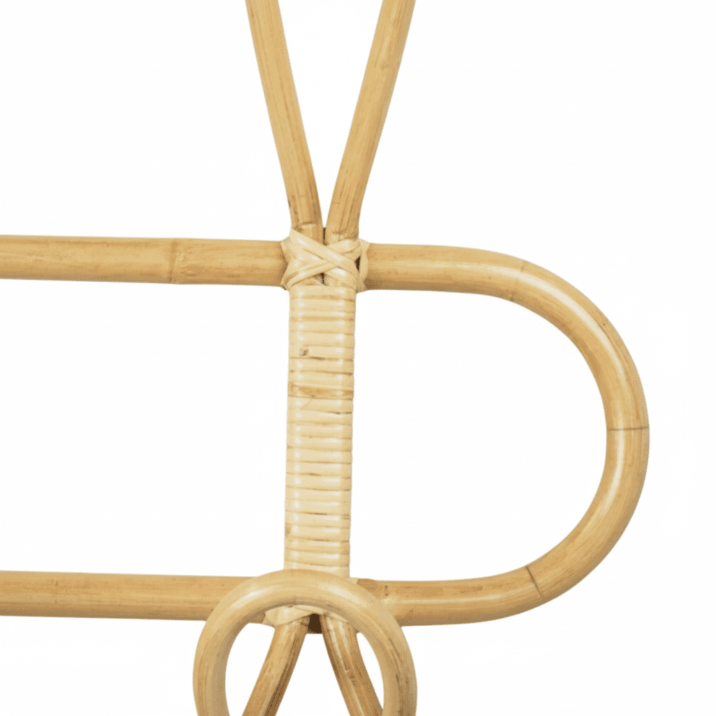 Crochets muraux rotin naturel - Porte-vêtements vintage chambre - Vue 6