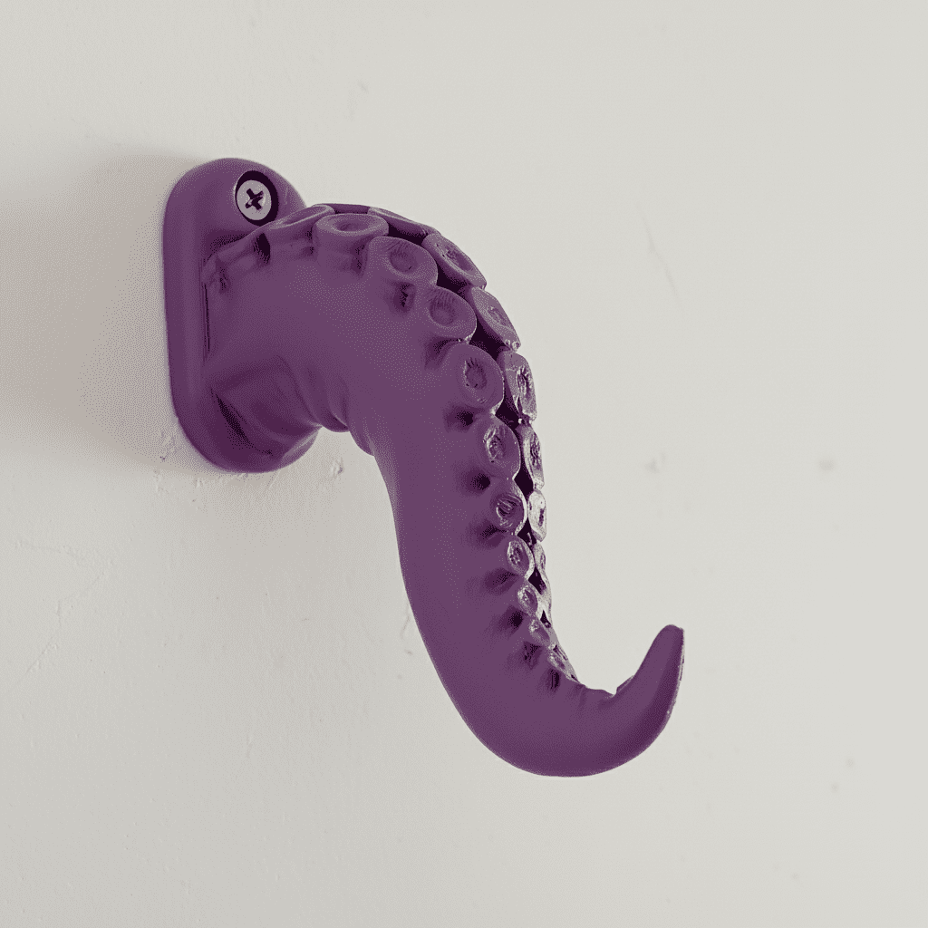 Crochet mural tentacule poulpe - Porte-vêtement créatif déco - Vue 3