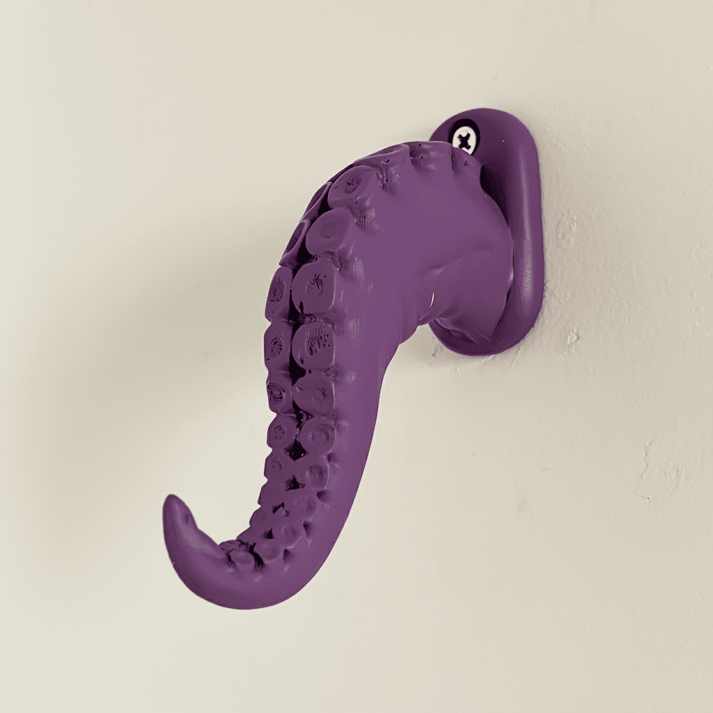 Crochet mural tentacule poulpe - Porte-vêtement créatif déco - Vue 4