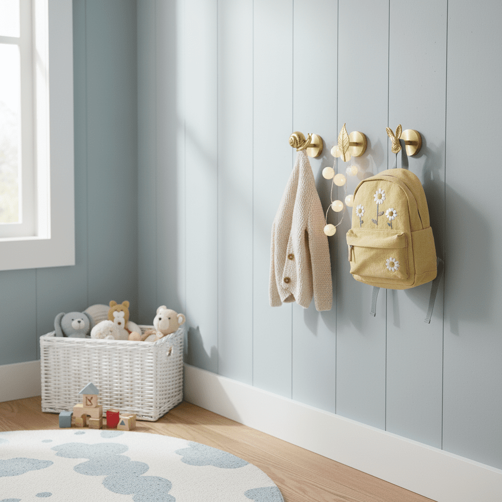 Crochet mural doré en cuivre - Porte-serviettes chambre DIY - Vue 5