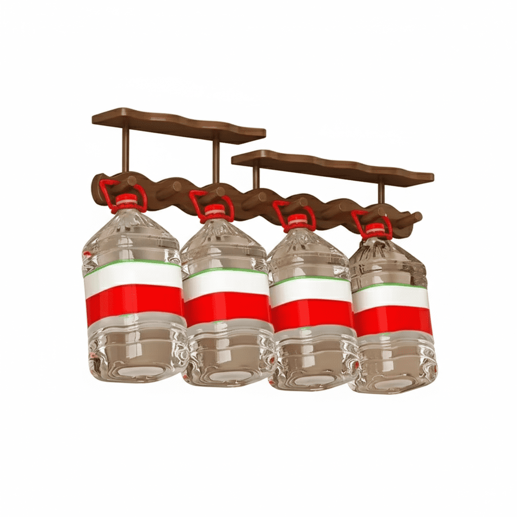 Crochets muraux en bambou pour clés, manteaux et sacs d'entrée - Vue 6