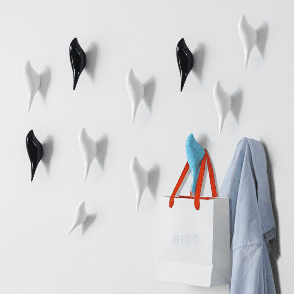 Crochet mural oiseau décoratif - Résine colorée pour enfant 11cm - Vue 2