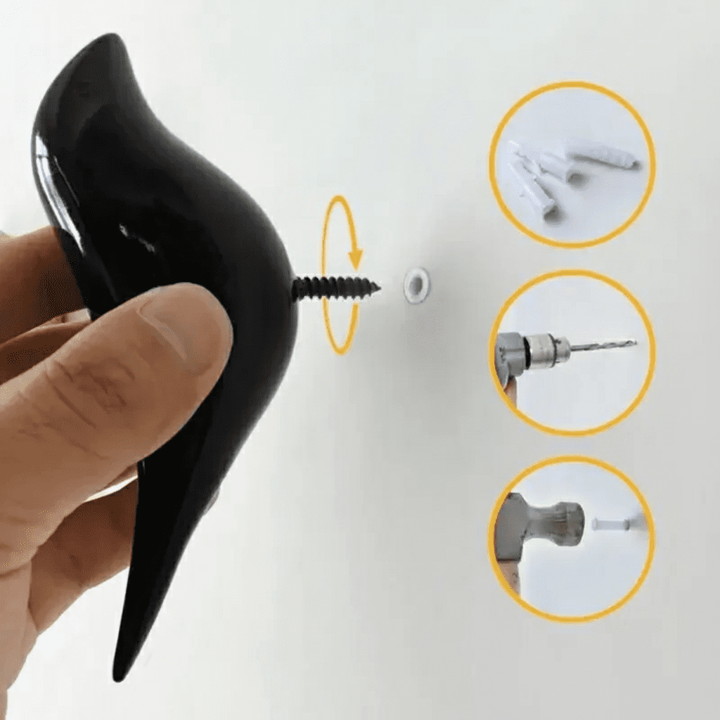 Crochet mural oiseau décoratif - Résine colorée pour enfant 11cm - Vue 4