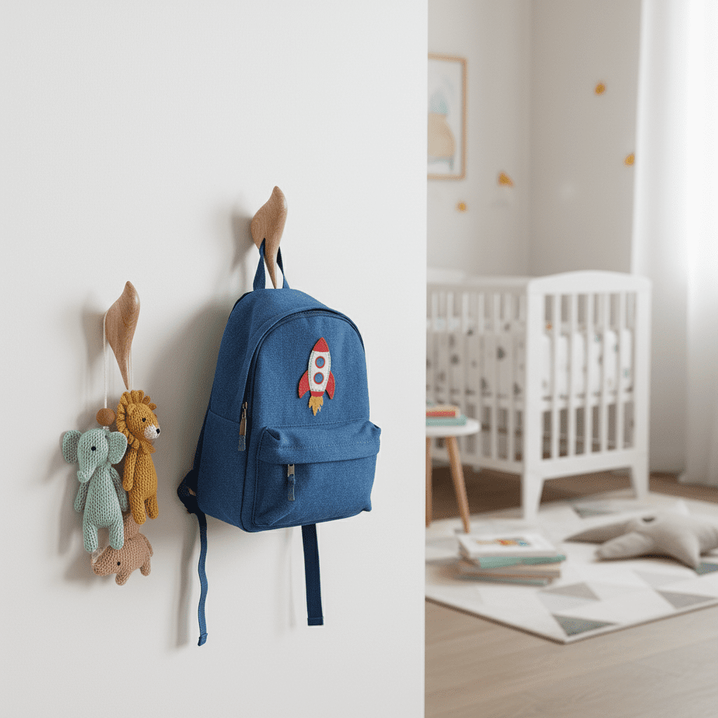 Crochet mural oiseau décoratif - Résine colorée pour enfant 11cm - Vue 9