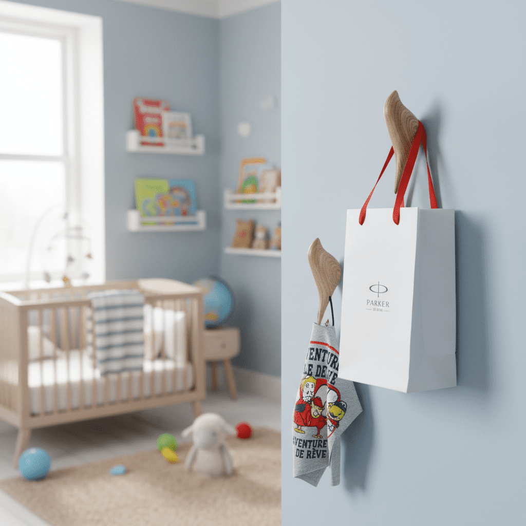 Crochet mural oiseau décoratif - Résine colorée pour enfant 11cm - Vue 10