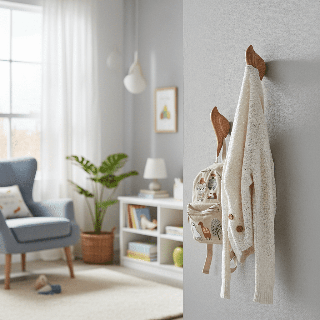 Crochet mural oiseau décoratif - Résine colorée pour enfant 11cm - Vue 12