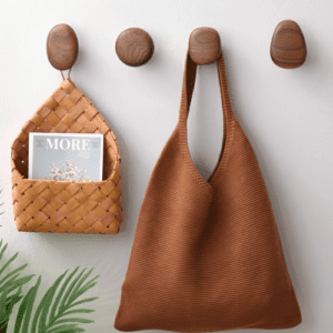 Crochet mural bois sans perçage - Patère design nordique 5kg - Vue 1