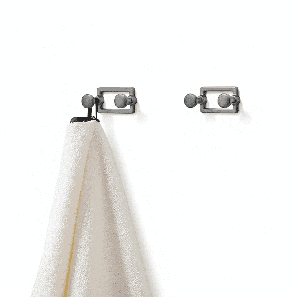 Porte-manteau mural 5 crochets alliage zinc - manteaux sacs clés - Vue 3