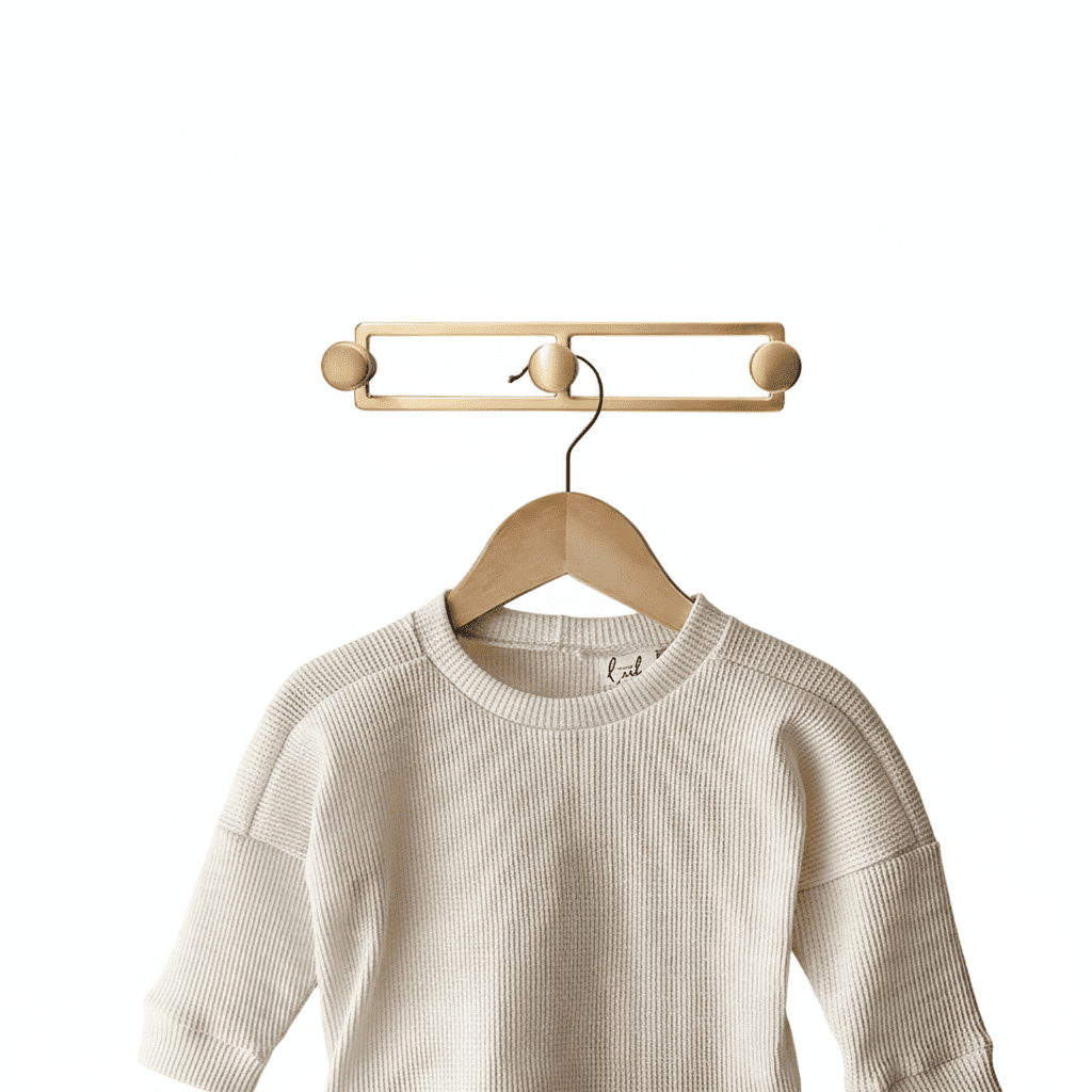 Porte-manteau mural 5 crochets alliage zinc - manteaux sacs clés - Vue 4