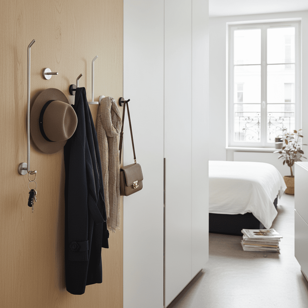 Crochet mural acier inoxydable pour vêtements - Fixation solide - Vue 7