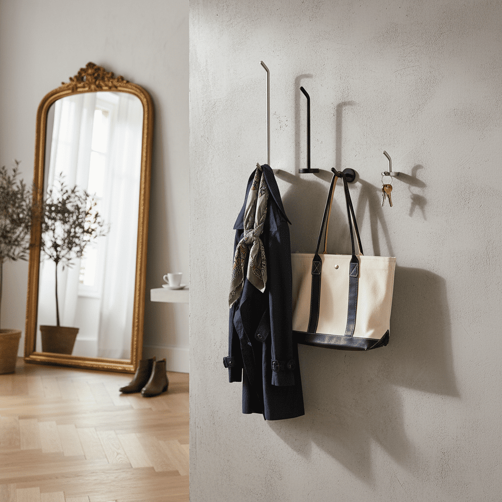 Crochet mural acier inoxydable pour vêtements - Fixation solide - Vue 8