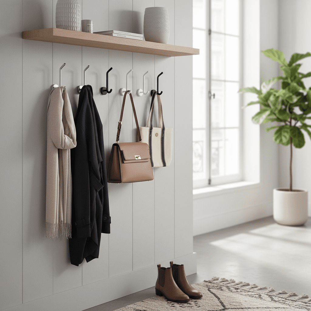 Crochet mural acier inoxydable pour vêtements - Fixation solide - Vue 10