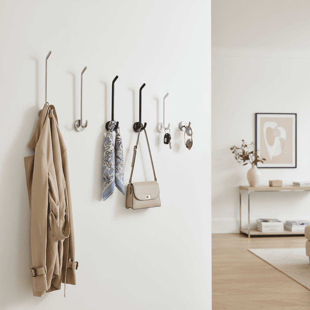 Crochet mural acier inoxydable pour vêtements - Fixation solide - Vue 11