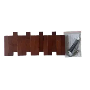 Porte-manteau mural en bois design touche de piano avec 4 ou 6 crochets pliables